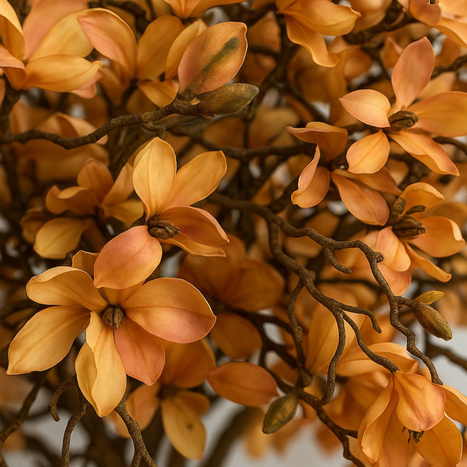 Magnolienbaum in Beige im St. Tropez glänzend weißen Topf – Neuerscheinung